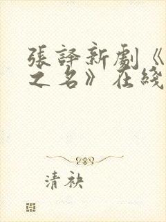 张译新剧《以法之名》在线