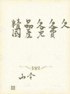 精品久久久久久国产免费