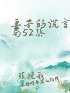 妻子的谎言大结局52集