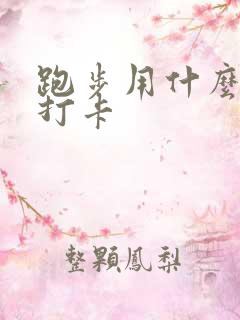 跑步用什么软件打卡