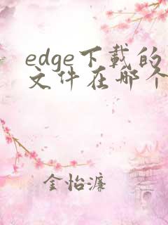edge下载的文件在哪个文件夹手机