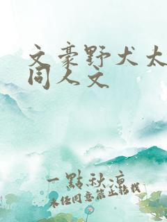 文豪野犬太宰治同人文