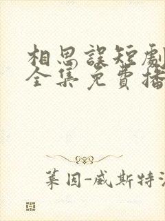 相思误短剧免费全集免费播放