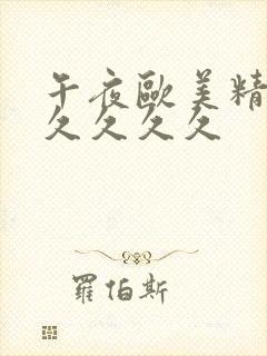 午夜欧美精品久久久久久