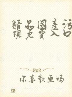 精品国产污污影视免费入口