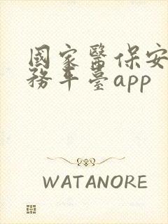 国家医保安全服务平台app