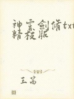 神霄剑修txt精校版