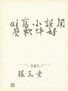 ai写小说用什么软件好