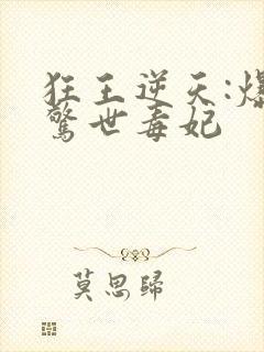 狂王逆天:爆宠惊世毒妃