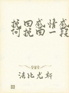 挽回感情感情如何挽回一段感情