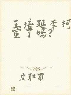 王培延李柯以官宣了吗?