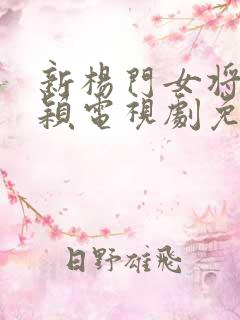 新杨门女将赵丽颖电视剧免费观看