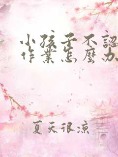 小孩子不认真做作业怎么办