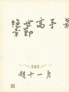 绝世高手 最新章节