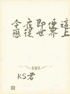 今夜即便这份爱恋从世界上消失