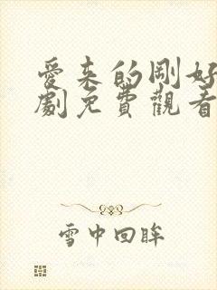 爱来的刚好电视剧免费观看全集