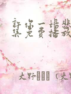 许你一场悲欢全集免费播放