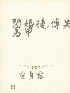 闪婚后,傅先生马甲