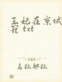 王妃在京城当团宠 txt