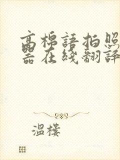 高棉语拍照翻译器在线翻译