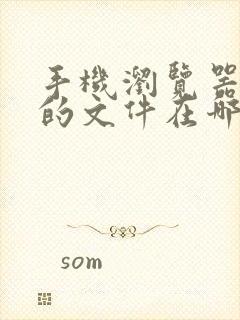 手机浏览器下载的文件在哪看