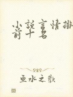 小说言情排行榜前十名