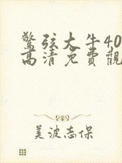 惊弦大牛40集高清免费观看