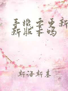 手机要更新到最新版本吗