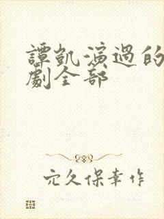 谭凯演过的电视剧全部