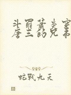 斗罗萧炎穿越成唐三的兄弟