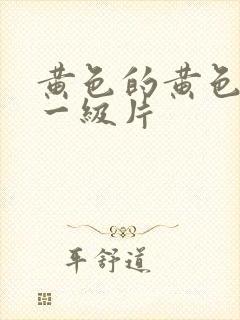 黄色的黄色录像一级片