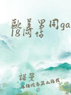 欧美男同gay18网站