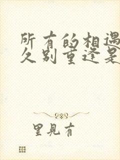 所有的相遇都是久别重逢是什么意思