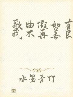 歌曲假如有一天我不再善良完整版