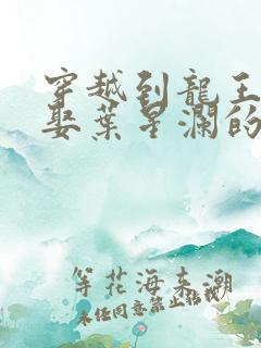 穿越到龙王传说娶叶星澜的小说