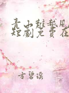 青山难越风掠去短剧免费在线