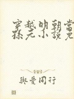 穿越明朝当老大孙元小说免费阅读