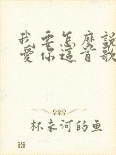 我要怎么说我不爱你这首歌表达了