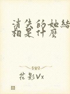 消失的她结局真相是什么