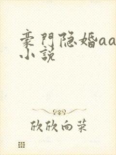 豪门隐婚aa制小说