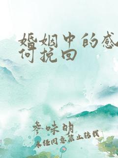 婚姻中的感情如何挽回