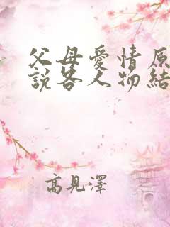 父母爱情原著小说各人物结局