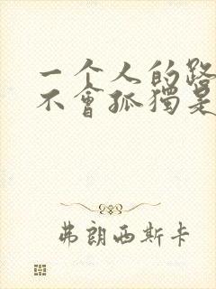 一个人的路途也不会孤独是什么歌