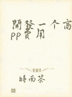 开发一个商城app费用