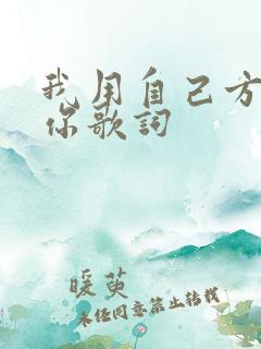 我用自己方式爱你歌词