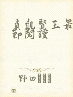 贞观贤王最新章节阅读