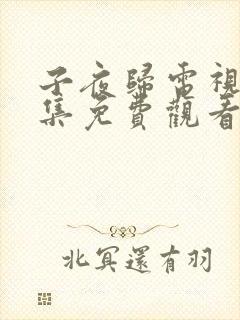 子夜归电视剧全集免费观看高清