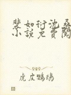 裴如衍沈桑宁的小说免费阅读