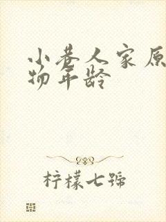 小巷人家原著人物年龄