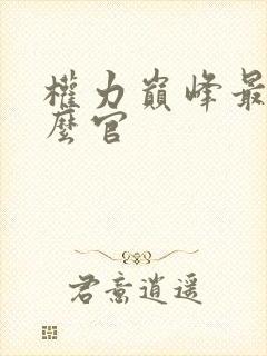 权力巅峰最后什么官